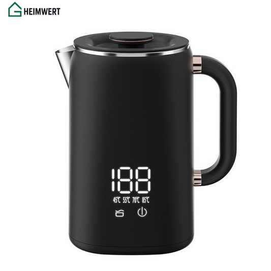 Heimwert Comfort Control Wasserkocher – Präzise Temperaturregelung, schnelles Erhitzen und elegantes Design für perfekt temperierte Getränke
